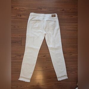 Woman's White Mos Mosh Jeans With Sparkle Designs